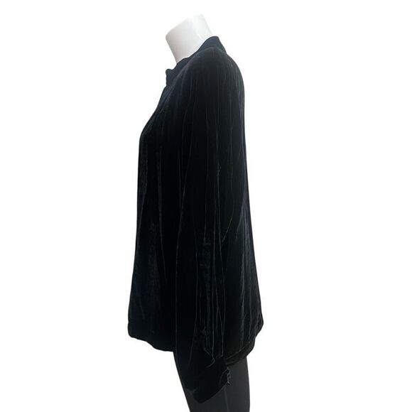 Chico’s Black Velvet Fenway Jacket‎ Rayon Silk Blend Vintage sz 2 Large NEW - Picture 6 of 11